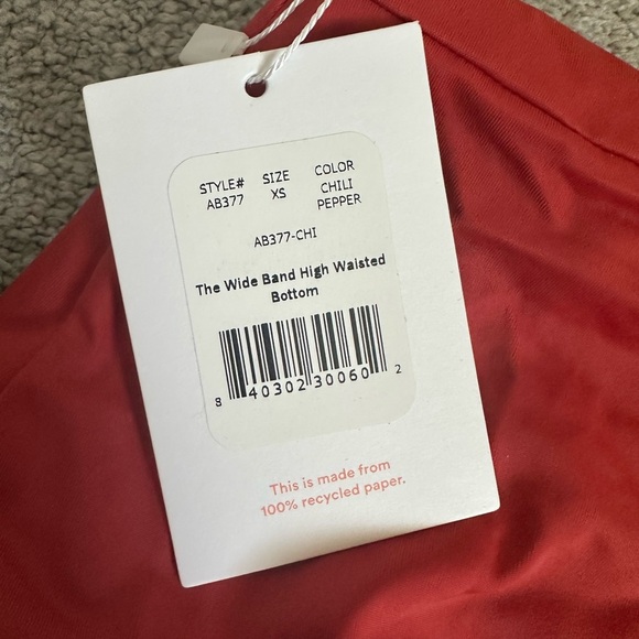 Andie Swim Bottoms Wide Band High Waisted & 90s High Waisted Size XS Blue/Orange - Picture 3 of 4